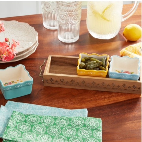 The Pioneer Woman Floral Medley Condiment Set - Picture 4 of 8